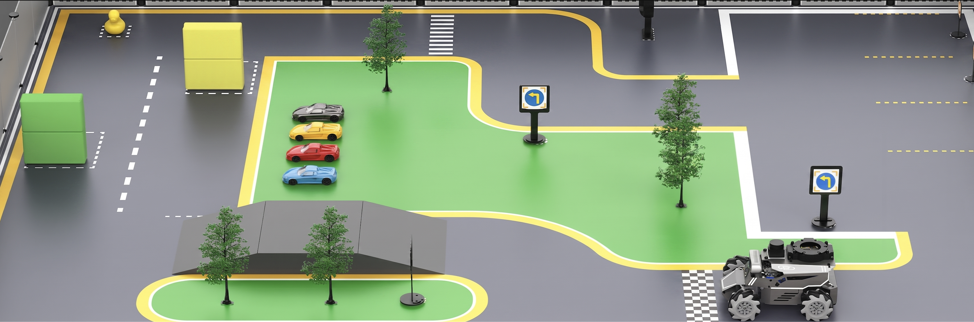 Robot navigation and mini-city challenge map
